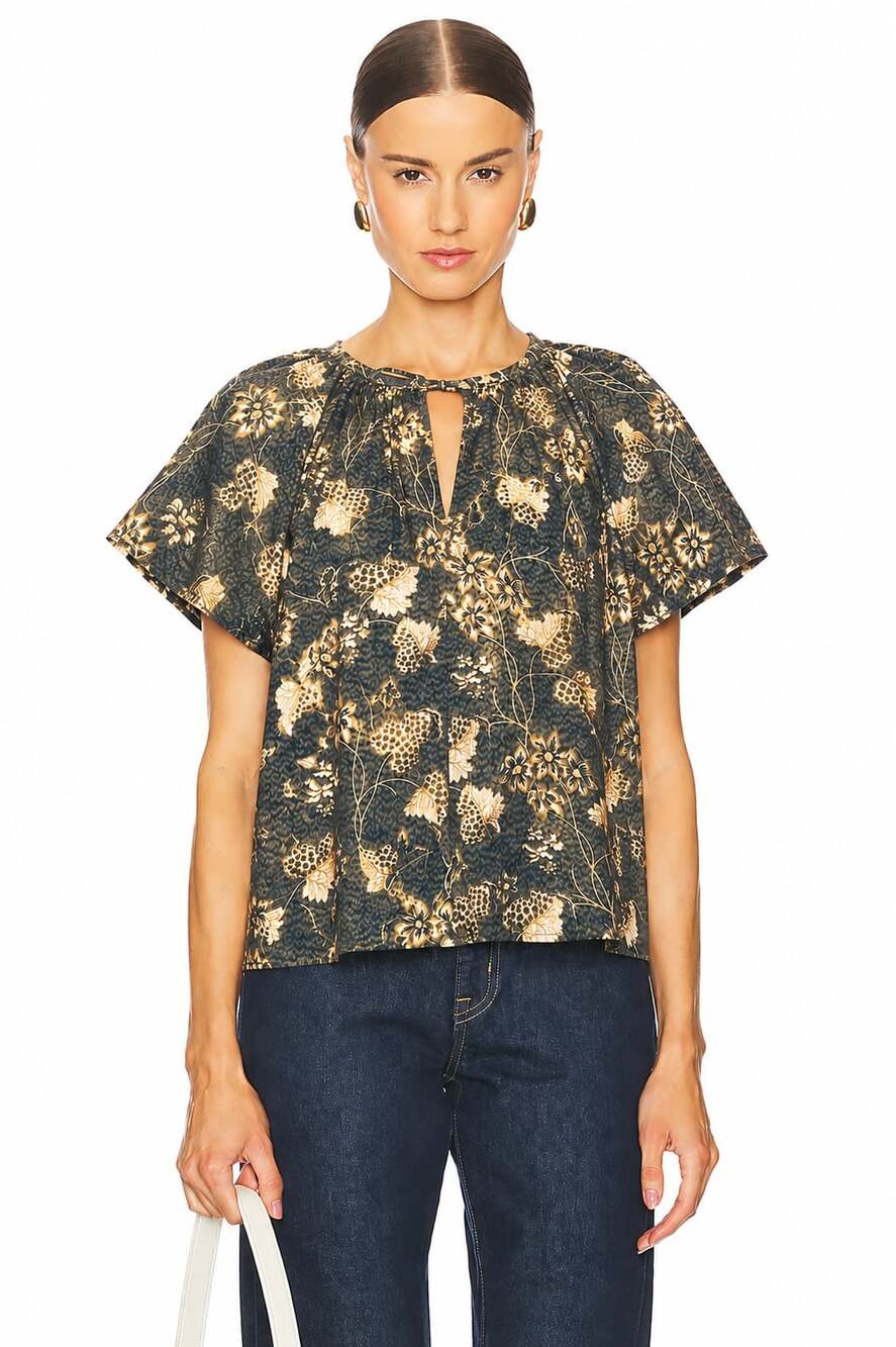 Ulla Johnson Sena Top Balsam Floral Print Blouse Size 6 NWT